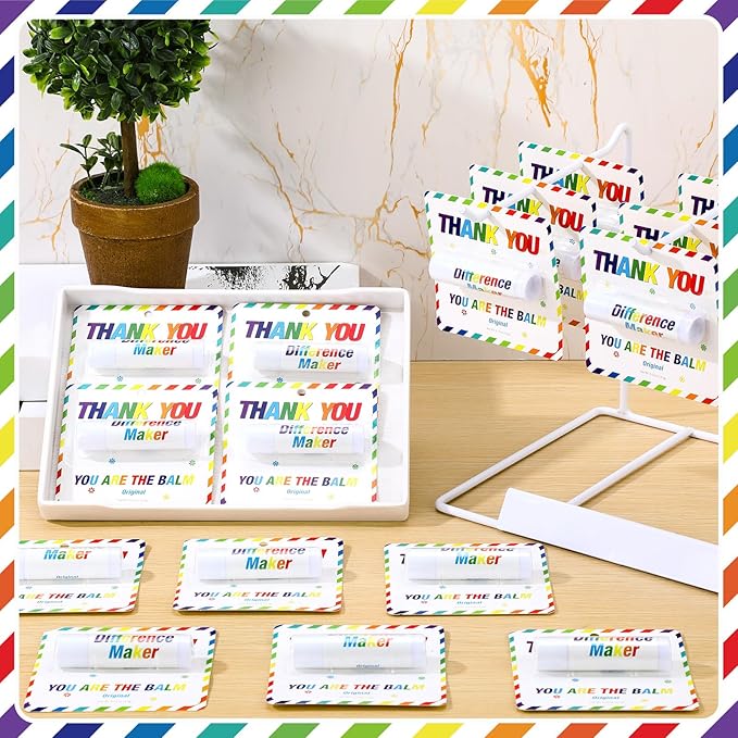 30 Pack Teacher Appreciation Gifts Bulk Lip Balms Employee Staff Team Thank You Gifts Nurse Volunteers Pastor Appreciation Presents for Women Men Coworkers You're the Balm(Colorful)