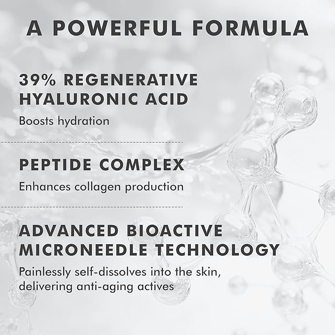 skyn ICELAND Dissolving Microneedle Under Eye Patches with 39% Hyaluronic Acid & Peptides No-Slip Eye Masks for Firming Wrinkles & Fine Lines, 1 Pair