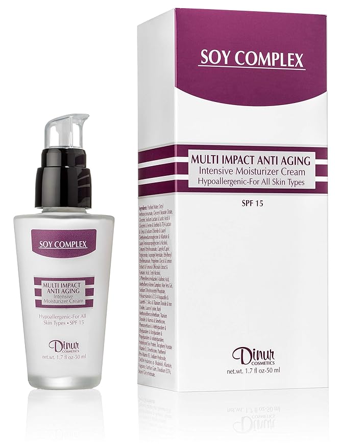 SOY COMPLEX COLLECTION consisting of Muti Impact Firming Serum, Anti Aging Moisturizer and Anti Aging Night Cream