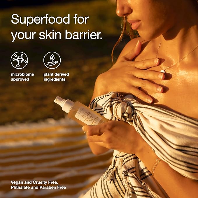 HUME SUPERNATURAL Dry Body Oil Spray - Moisturizing Oil for Dry Skin, After Shower Body Oils for Women and Men, Nourishing, Hydration, Glow, Probiotic, Vanilla Daze, 1-Pack