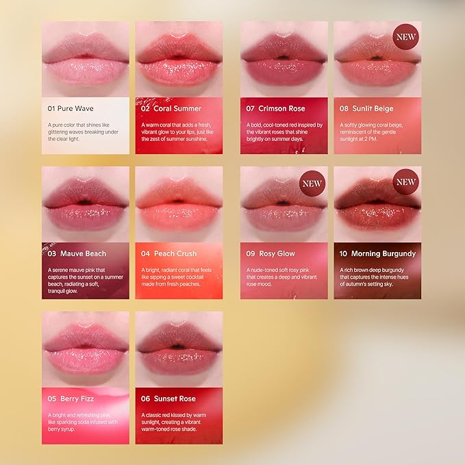 SUN-KISSED Plump Tinted Lip Balm, Lip Plumper, 70% Skincare Ingredients Providing Deep Hydration to Cracked & Chapped Lips, Lightweight Buildable High Gloss Finish, 03 Mauve Beach