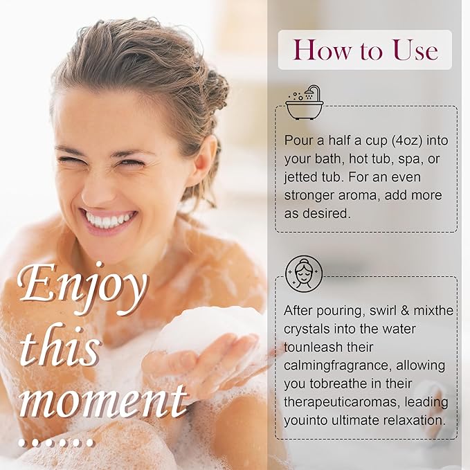 Bath Salts Gift Set 6-Pack - Relaxing Aromatherapy Spa Set for Women, 80g Self-Care Gifts for Mom, Mother's Day Birthday Gifts with Natural Sea Salts