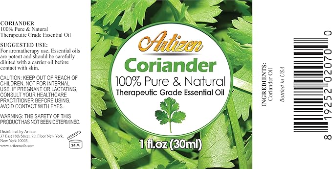 Artizen 30ml Oils - Coriander Essential Oil - 1 Fluid Ounce