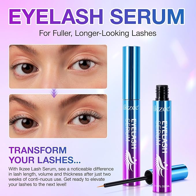 Premium Eyelash Growth Serum For Eyelash Growth Longer & Thicker, Lash Enhancing Serum With Premium All Natural Cold Pressed Castor Oil, 3 Month Supply, 5ml