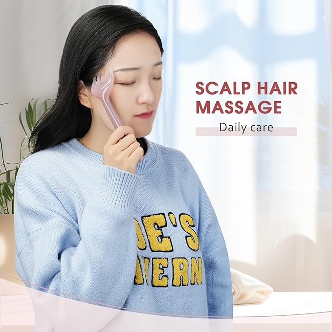 MoyRetty 2 Pack Manual Scalp Massagers, Perfect Scalp Massage Comb for Men & Women Home or Travel Use, Head Spa Gua Sha Tools for Relaxing(Pink)