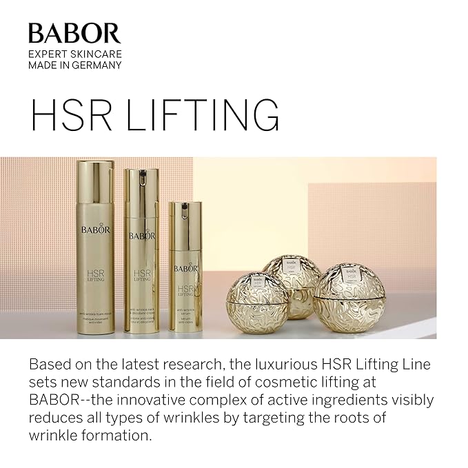 BABOR HSR Lifting Anti Wrinkle Cream, Travel Anti Aging Night Cream, Target Fine Lines & Wrinkles, Vitamin E, Increase Moisture & Radiance, Daily Moisturizer for Smoother Skin, 0.5 oz