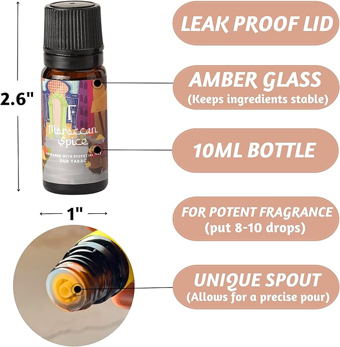 Folkulture Essential Oils for Diffuser Oil | Essential Oils Set of 3 Fragrance Oil Diffuser Oils | Diffuser Oils Scents for Home | Fragrance Oil for Diffuser or Gifts for Moms - Oud Rose & Oud Tabac