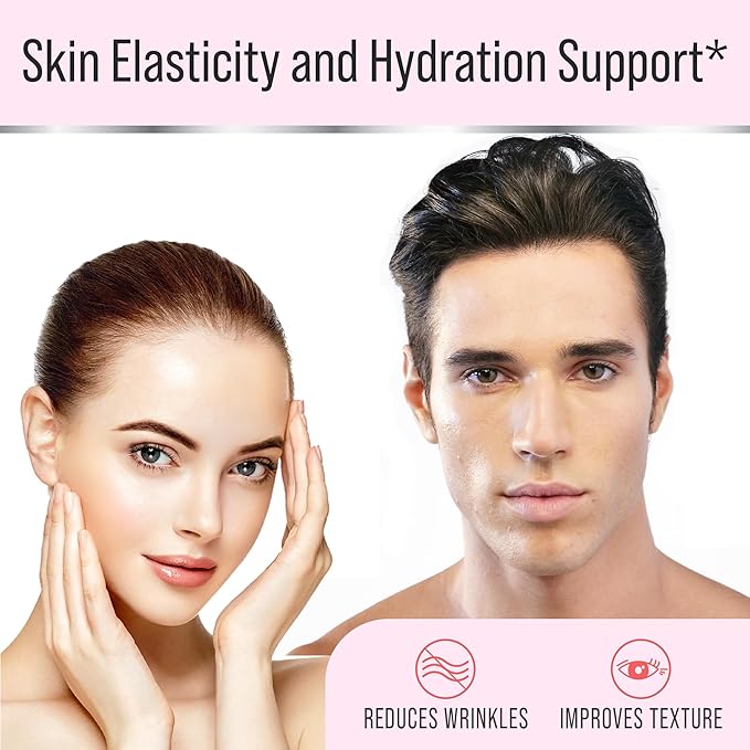 Biotin + Keratin + Marine Collagen + Hyaluronic Acid, 4-in-1 Hair Growth Vitamins with 10000mcg Biotin Capsules, Thickening Complex for Women & Men with Hair Thinning