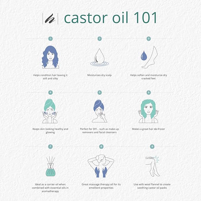 Home Health Original Castor Oil, Promotes Healthy Hair And Skin, Natural Skin Moisturizer - Pure, Cold Pressed, Non-GMO, Hexane-Free, Solvent-Free, Paraben-Free, Vegan - 32 fl oz