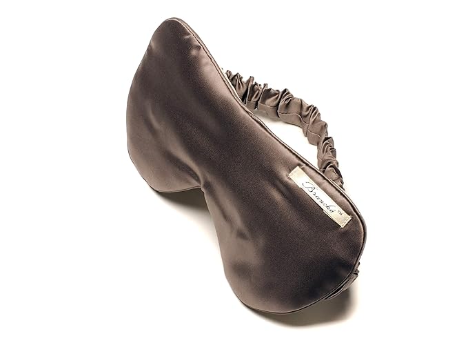 Branche Beauty Belle De Nuit Sleep Mask - Silk Eye Mask 6A Silk 22 Momme Eye Cover Sleepover Shade Blindfold Mask for Luxury Sleep in Total Darkness (Driftwood)