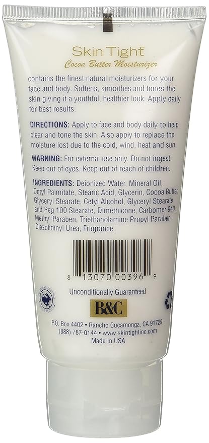 B & C Skin Tight Cocoa Butter Moisturizer