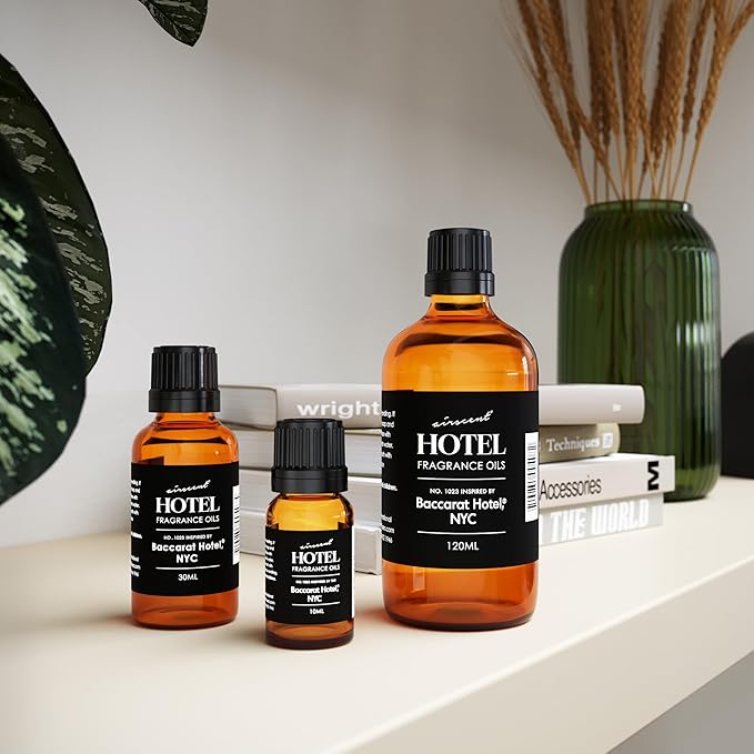 AirScent Hotel Diffuser Oil Inspired by The Baccarat Hotel Scent - Love Affair Fragrance Oil No. 1023 for Ultrasonic and Waterless Diffusers and Crafting - 120 mL, 4 fl oz Glass Bottle with Dropper