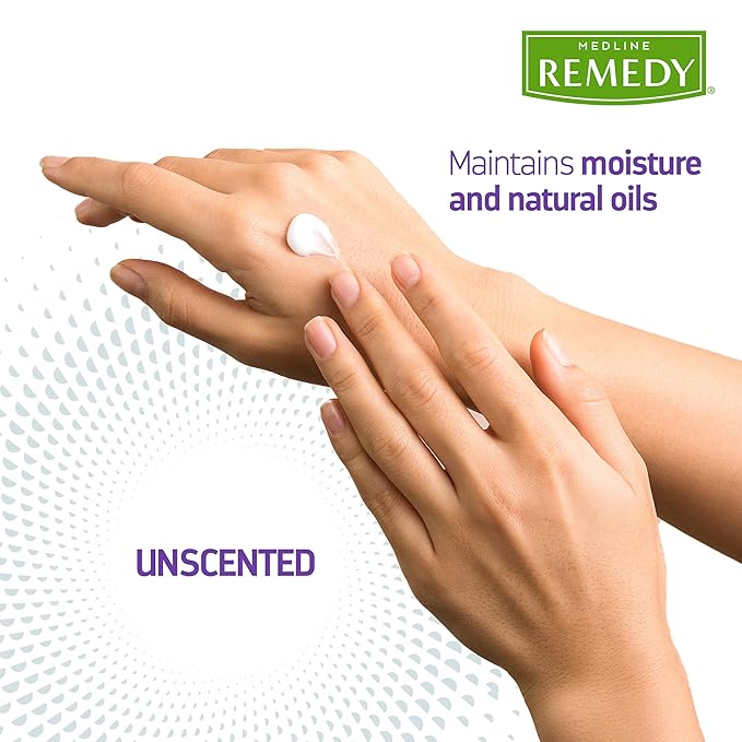 Medline Remedy Clinical Skin Cream Moisturizer, Unscented (16 fl oz Pump Bottle), Nourishing for Dry Skin, Paraben & Sulfate-Free Moisturizing Cream for Face and Body, Lotion for Sensitive Skin