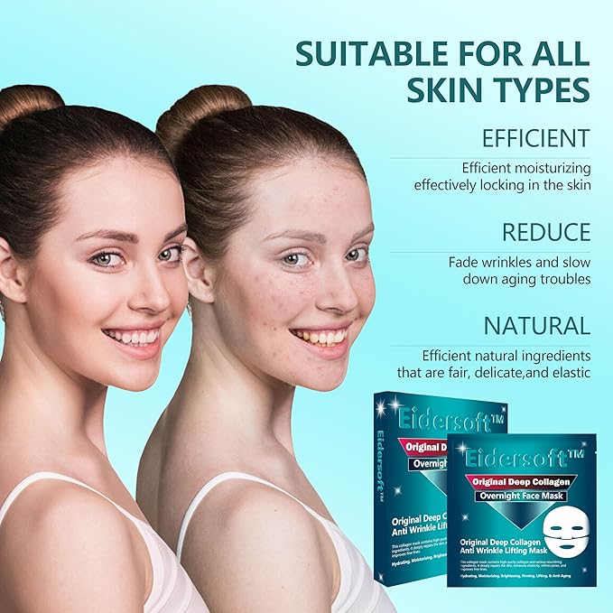 Original Deep Collagen Anti-Wrinkle Lifting Face Mask - Hydrating & Moisturizing Overnight Mask with Retinol, Niacinamide, Hyaluronic Acid - Skin Repair & Firmness - Fine Lines & Wrinkles Treatment