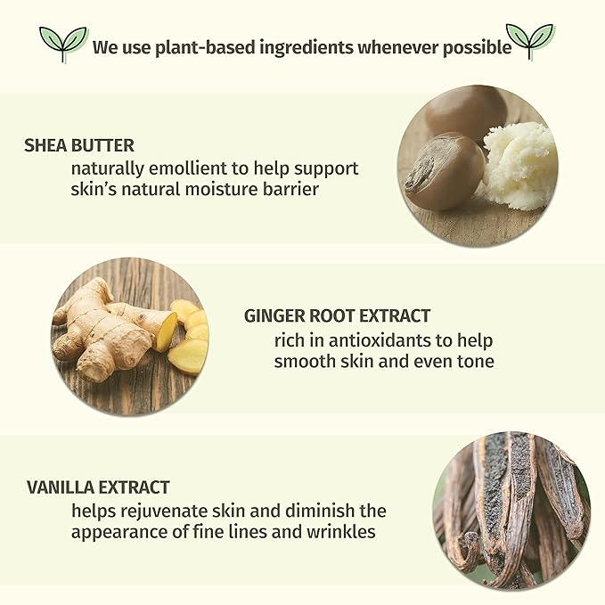 HEMPZ Body Lotion - Vanilla & Ginger Daily Moisturizing Cream, Shea Butter Hand and Body Moisturizer - Hemp Lotion - Skin Care Products, Hemp Seed Oil - 17 oz.