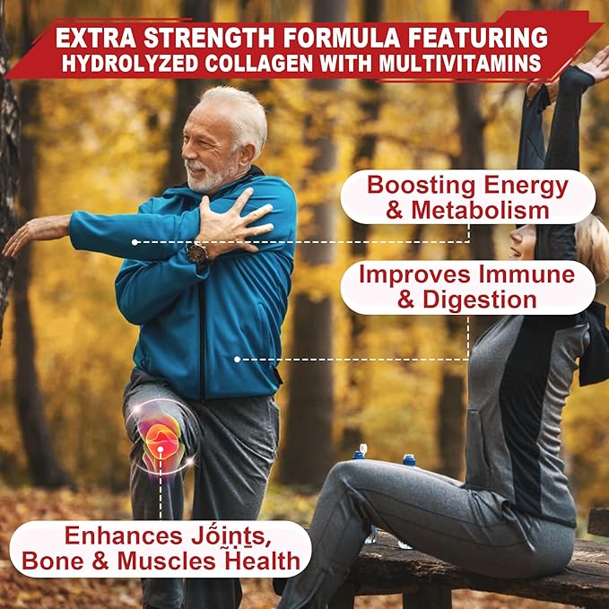 Collagen Peptide Gummies for Women & Men Sugar-Free, Multi Collagen Hydrolyzed w/ 1500mg Protein Type I,II,III,V,X, 5000mcg Biotin, Methylated B12, Vitamin C A E D3 B6 for Skin Hair Nails, Bone, 60Cts