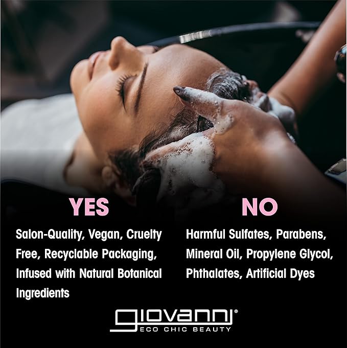 Giovanni 2chic Ultra-Shine Anti-Frizz Smoothing Hair Serum, 2.75 oz – All Hair Types, Dual Taming Complex of Tsubaki Seed Oil & White Tea, Detangles, Smooths & Conditions, Tames Frizz & Flyaways