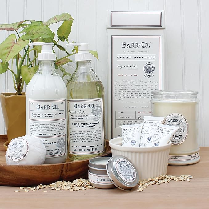 BARR-CO. Original Scent Shea Butter Lotion, Tranquil and Comforting Milky Scent with Oat, Vanilla & Vetiver, Shea Moisturizing Lotion for Sensitive Skin, 16 fl oz