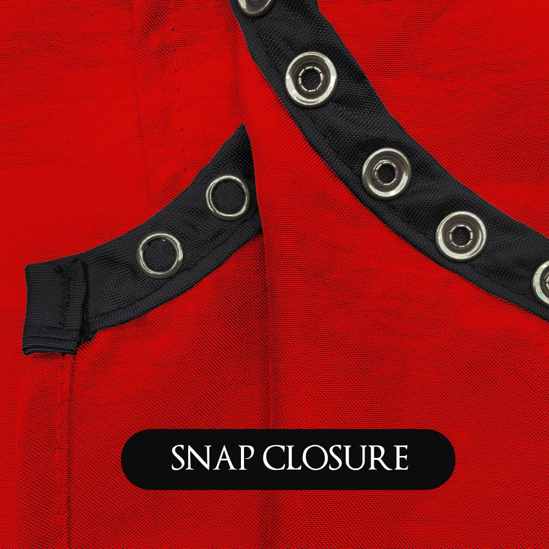 Betty Dain Lightweight Crinkle Nylon Hair Cutting/Styling Cape, Water Resistant, Ultra Lightweight Crinkle Antron Nylon, Repels Hair, Neck Snap Closure, Generous 54 x 60 Inch Size, Red