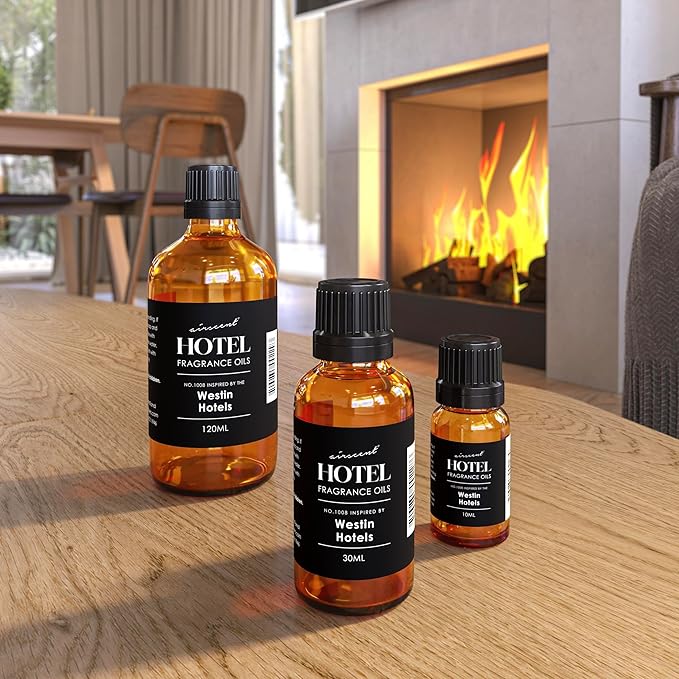 AirScent Hotel Diffuser Oil Inspired by The Westin Hotel Scent - Premium Fragrance Oil No. 1008 for Ultrasonic and Waterless Diffusers and Crafting - 10 mL, .34 fl oz Glass Dropper Bottle