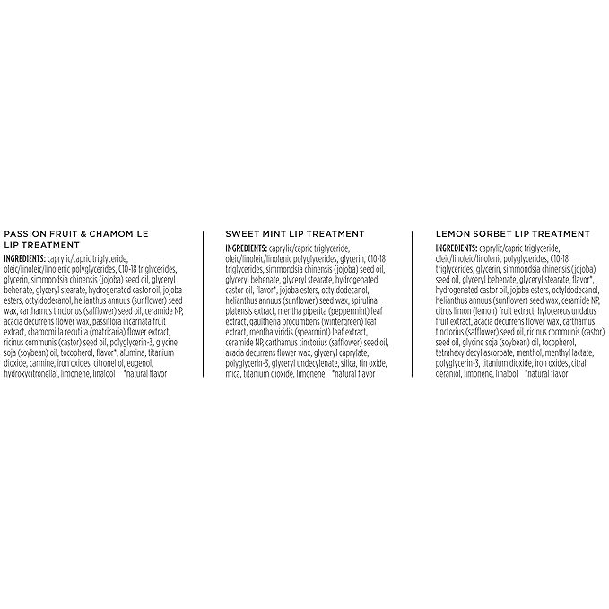 Burt's Bees Mothers Day Gifts, Lip Mask Set- Overnight Intensive Treatment Revives & Nourishes for All Day Hydration, Passion Fruit & Chamomile, Sweet Mint & Lemon Sorbet