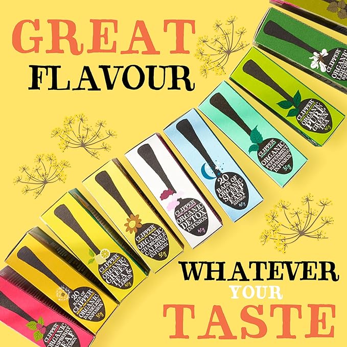 Clipper Tea Organic Spicy Chai Herbal Tea, Organic, Non-GMO, Caffeine Free British Tea, 6 Pack, 120 Unbleached Tea Bags