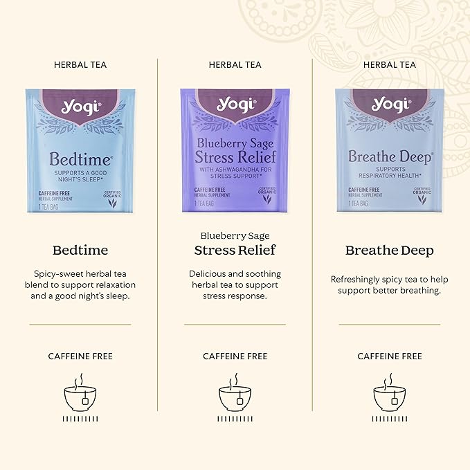 Organic Sampler Gift Box-5 Tea Bags per Flavor (45 Tea Bags)-Delicious Wellness Immunity Teas-9 Herbal Teas-Caffeine-Free Tea Variety Pack-Tea Gift Set