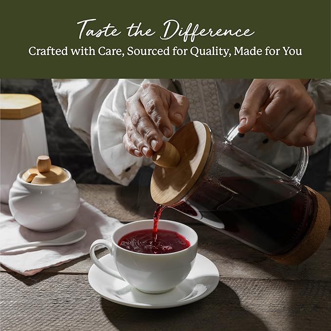 Starwest Botanicals Organic Hibiscus Flowers - Dried Hibiscus Flowers for Loose Leaf Herbal Tea, Natural Source of Antioxidants, Caffeine Free, Cut & Sifted, Certified Kosher, Non-GMO - Bulk 1 lb Bag