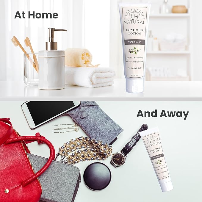 Goat Milk Lotion, Variety - Body & Hand Lotion Set - Dry Skin Relief, USA Made - Goat Milk Hand Cream for Women & Men - Lavender, Cherry Almond, Vanilla Bean - 3 (2oz) Tubes