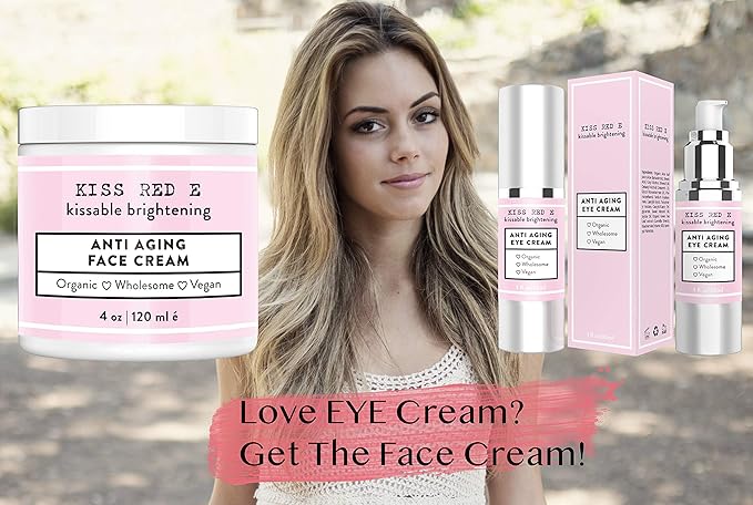 Anti Aging Eye Cream for Women Men. Vegan Eye Cream for Dark Circles Puffiness Wrinkles 1 OZ 50 Days Supply