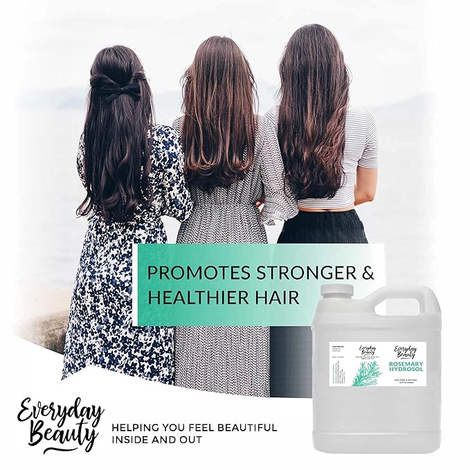 Rosemary Hydrosol - Bulk 32 Fl Oz - Alcohol-Free Vegan All Natural Refreshing for Face, Scalp & Hair - Uplifts, Calming & Soothing for All Skin Types…