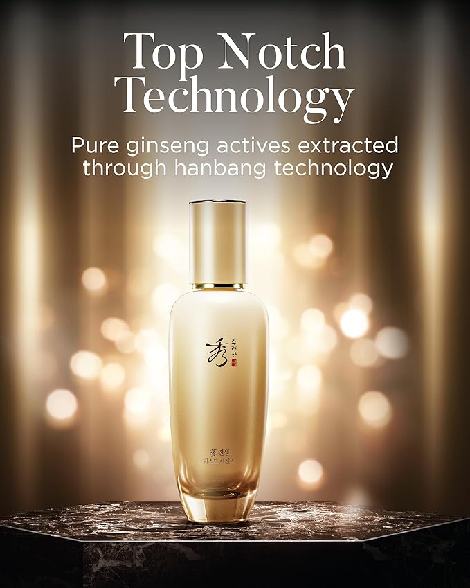 Sooryehan Ginseng First Essence (120 ml/2.04 fl oz) Total Age-Defying Solution, Wrinkle Improvement, Nourishing Toner for Radiant and Youthful Skin - Ginsenoside | Korean Skincare