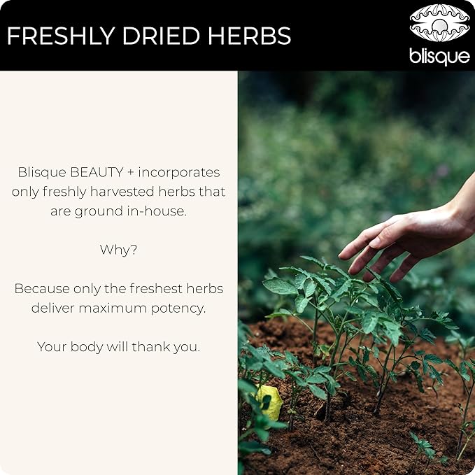 Blisque - Natural Beauty Supplement for Nail Strength, Hair Growth, and Skin Care | with Biotin & Hyaluronic Acid | Doctor Approved | Vegan and Non-GMO | 90 Capsules