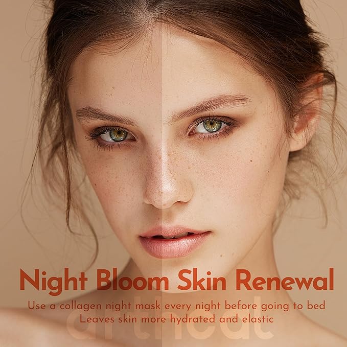 Turmeric Collagen Night Wrapping Mask | Hydrating & Firming Peel-Off Facial Care with Hydrolyzed Collagen | Refines Texture & Supports Elasticity | For All Skin Types | 2.61 fl.oz