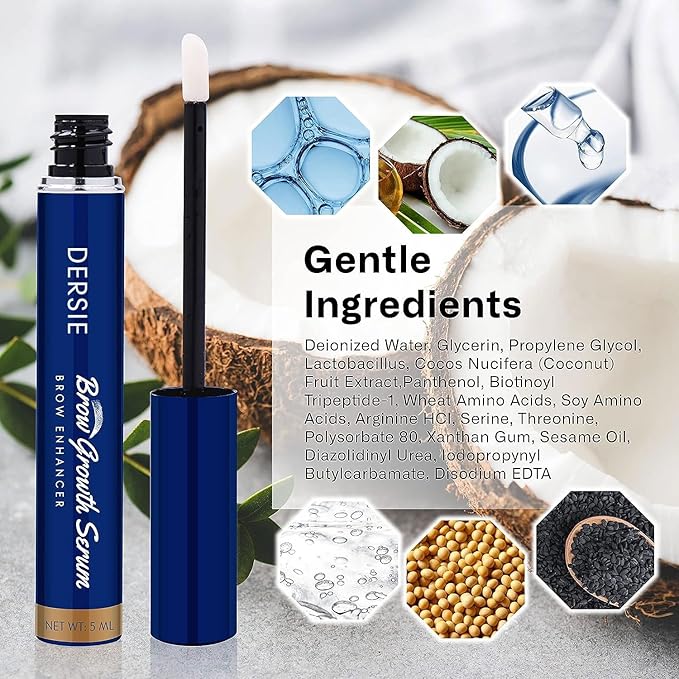 Dersie Eyebrow Growth Serum Rapid: for Thicker Brows in 4 Weeks (Pack of 2)