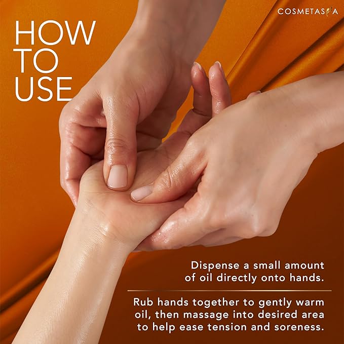 Natural Nourishing Citrus & Coconut Massage Oil- Smooth Glide, Non Greasy Therapeutic Massage Oils with Rejuvenating, Hydrating & Aromatic Essential Oils for Dry Skin, Soothes Muscle & Joints 8.8 oz