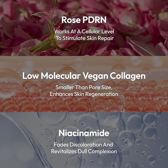 LAPCOS Deep Collagen Glass Skin Overnight Mask - Korean Skin Care Mask w/Rose PDRN, Vegan Collagen & Hydrogel Sheet - Hypoallergenic Firming Collagen Face Mask Sheets (4 ea, 1.23 oz)