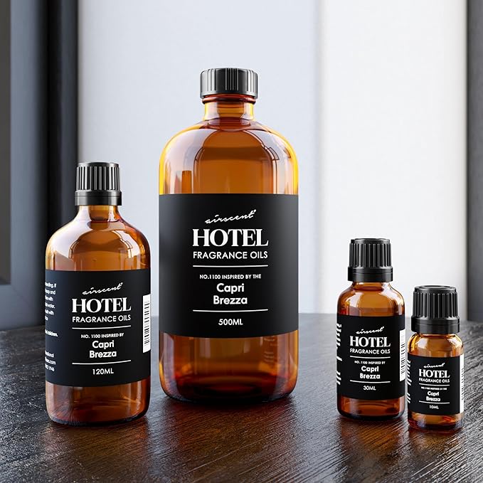 AirScent Capri Brezza Diffuser Oil - Volcano-Inspired Premium Fragrance Oil No. 1100 for Ultrasonic and Waterless Diffusers and Crafting - 30 ml, 1 fl oz Glass Bottle with Dropper