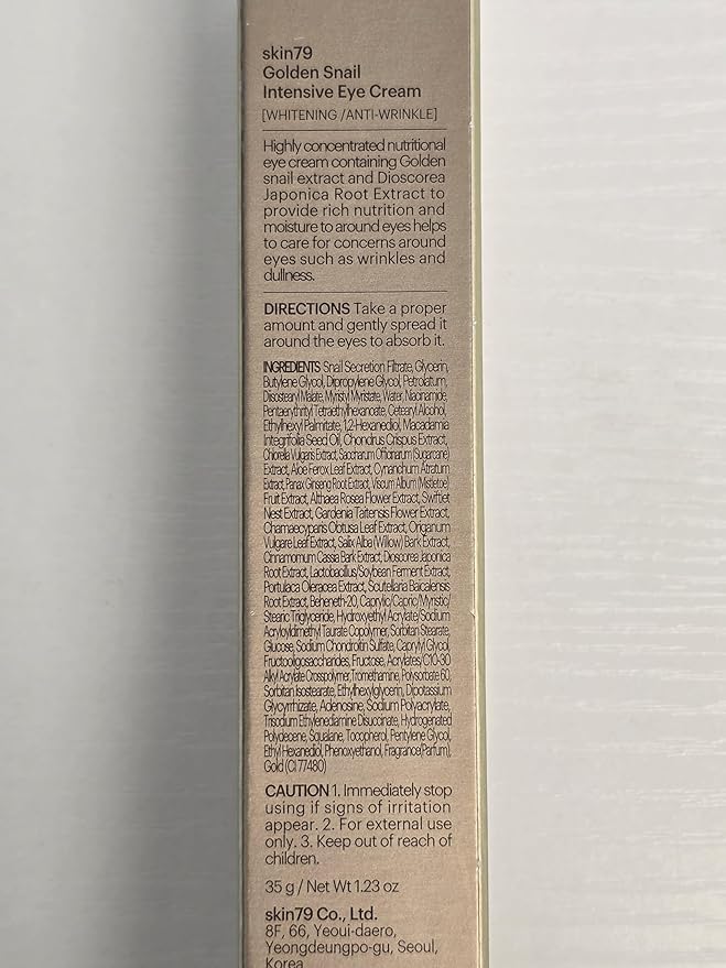 SKIN79 Golden Snail Intensive Eye Cream Concentrated Moisture Booster Skin Care Made In Korea
