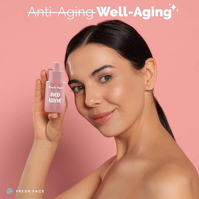 Fresh Face Hyaluronic Acid Serum for Face 30 ml 1.0 fl.oz – Anti Aging Hydrating serum with Collagen & Polyphenol - Reduces Wrinkles, Fine Lines and Plumps Skin - Enhances Skin Texture & Elasticity