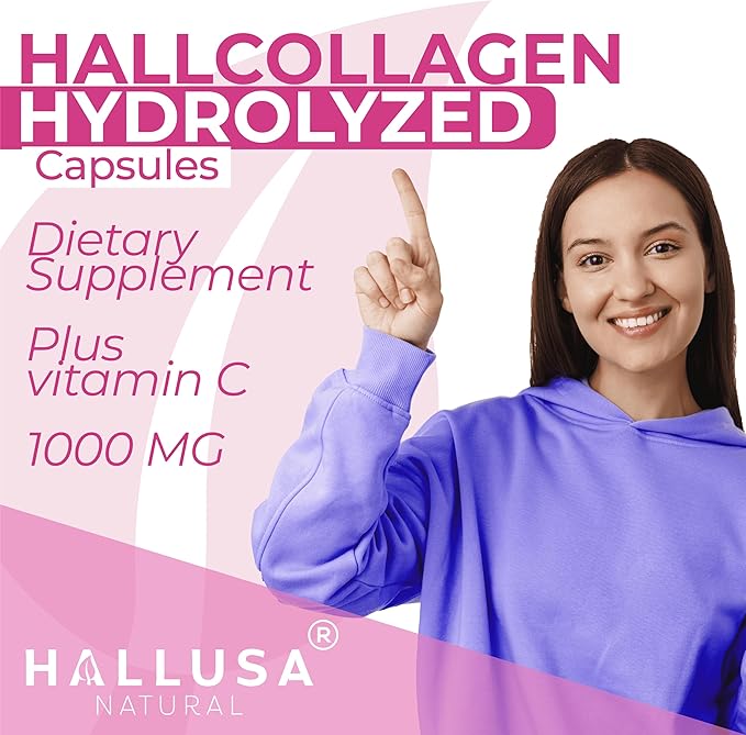 Cólageno hidrolizado - Pastillas de colágeno - Piel, arrugas y antienvejecimiento – Fortalecimiento del Cabello y uñas – Dolor en articulaciones – Collagen HYDROLIZED Plus Vitamin C 1000 MG 60 Cap