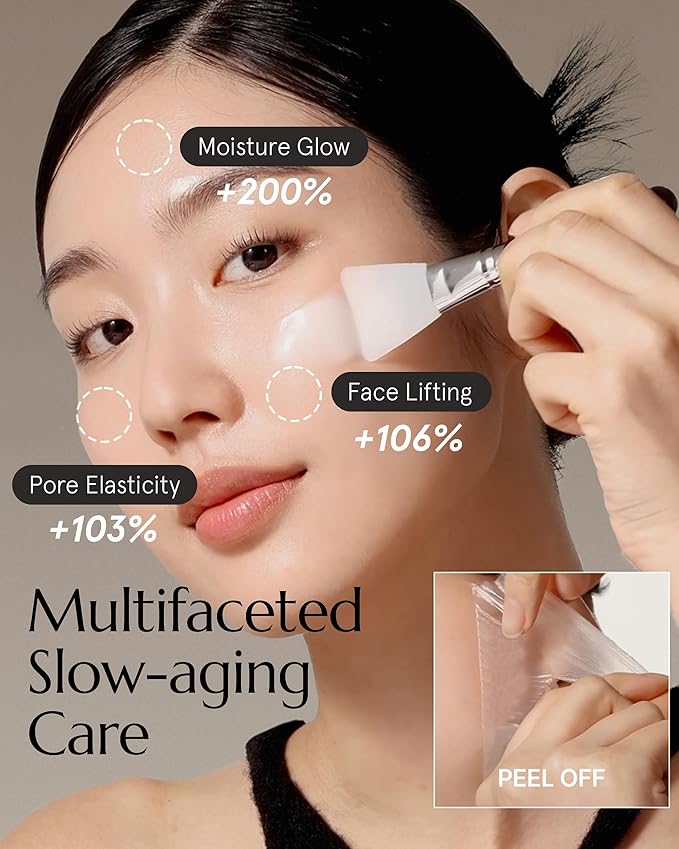 Retinol Pore Tightening Wrapping Mask - Korean Pore Elasticity Peel Off Mask with Collagen, Peptides, Hyaluronic Acid - Firming & Skin Glow Mask - Vegan, Derma Tested, 2.36oz.