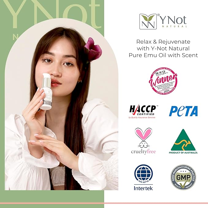 Emu Oil Pure Skin Moisturizer - Nail, Body, Face, Scalp & Hair Moisturizer with Omega 3, 6, 9, Vitamins, & Minerals - Australian Emu Oil for Skincare by Y-Not Natural - 200mL, Pink Sugar