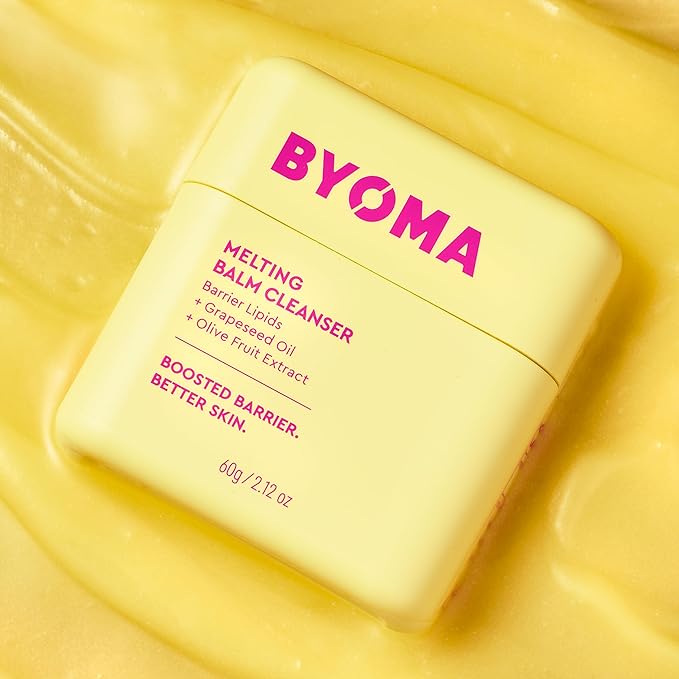 BYOMA Melting Balm Facial Cleanser - Buttery Soft Cleansing Balm for Skin Barrier Repair - Tri-Ceramide Face Wash for Sensitive Skin & All Skin Types - Deeply Hydrated Skin, No Oily Residue - 2.12 oz