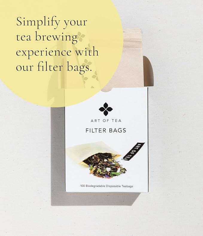 Art of Tea | Organic Egyptian Chamomile Tea Bags - Caffeine Free Herbal Tea | 50 Eco Friendly Pyramid Tea Bag Sachets