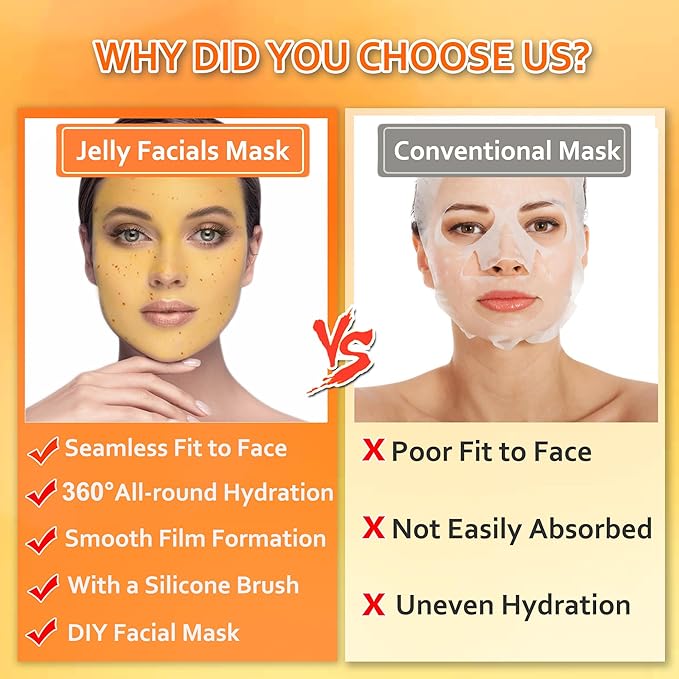 Rose Jelly Mask Powder for Facials Care Vitamins C Hydro Jelly Masks for Facials Professional