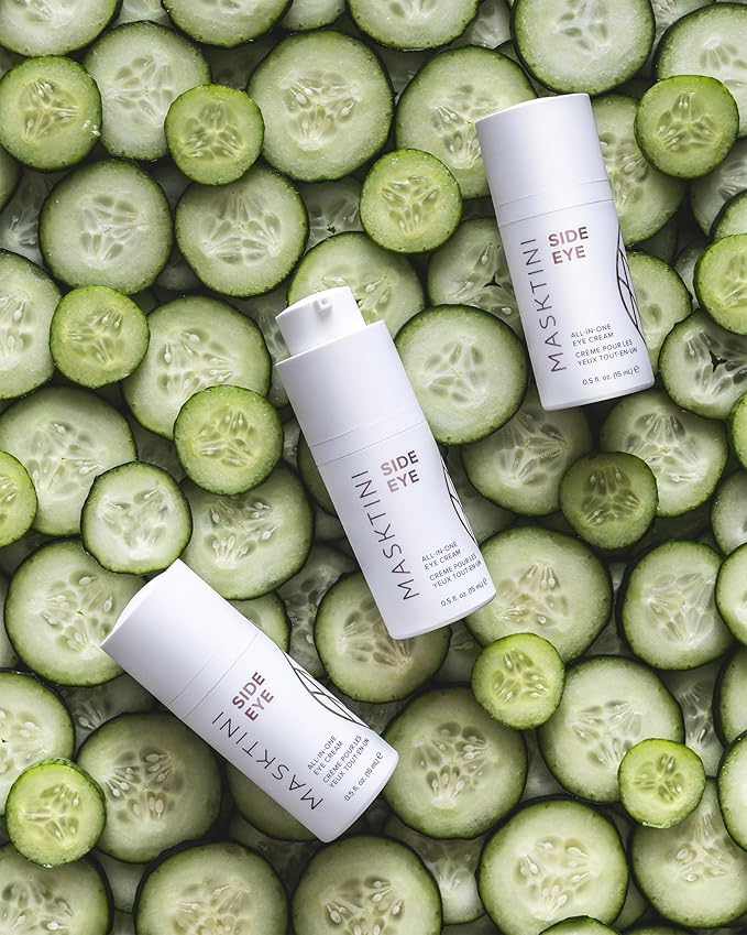 Side Eye All-in-One Eye Cream, 0.5 ounce - Face Moisturizer - with Apple and Green Tea Extracts - Collagen Boosting - Eye Cream for Puffiness