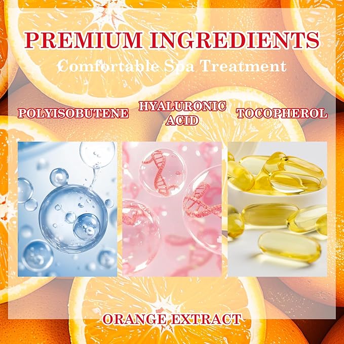 2 Pack Orange Lip Scrub Set,Long Lasting Moisturizing Lip Scrubber Exfoliator, Cleansing Hydrating Lip Exfoliator Scrub and Moisturizer Kit for Chapped Dry Lips