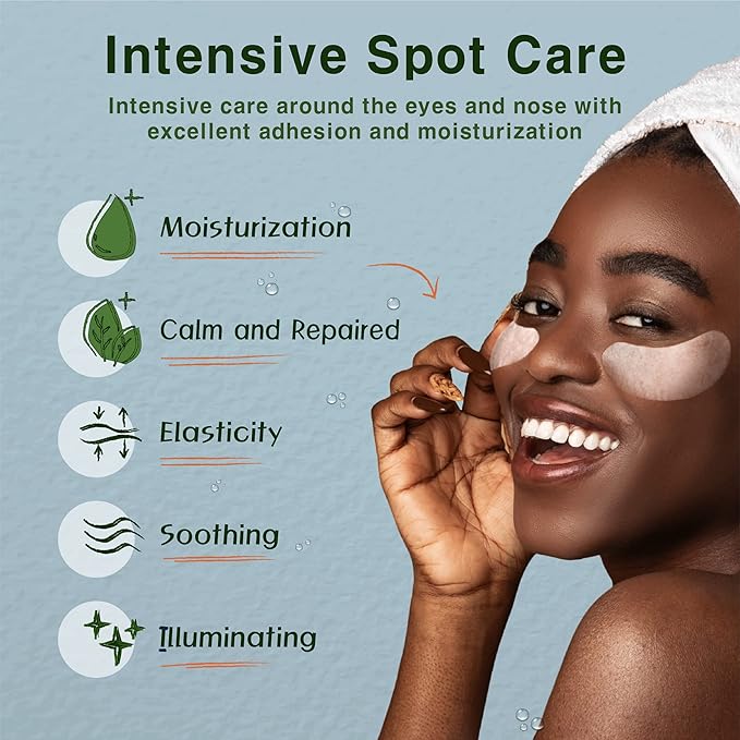 Purederm Cica Calming Under Eye Mask (4 Pack) – Cica Under Eye Patches for Relaxing & Calming