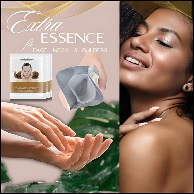 Snail Mucin Facial Sheet Mask | Korean Skincare Detox Mask |After Sun Care and Glowing Glass Skin | Hydrating Sheet Mask for Spa Day Self-Care | Anti-Aging Skin Renewal